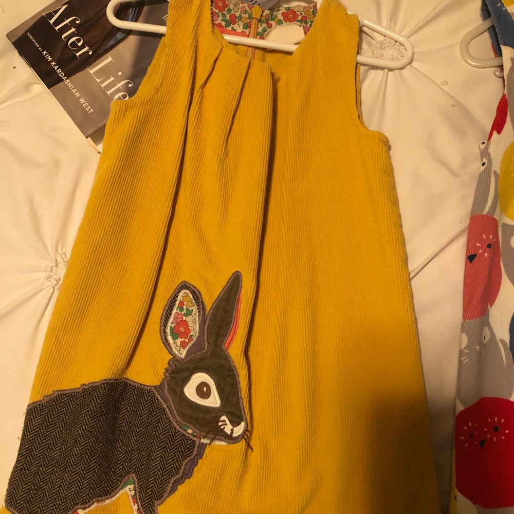 Mini Boden Corduroy 4/5 Dress Mustard